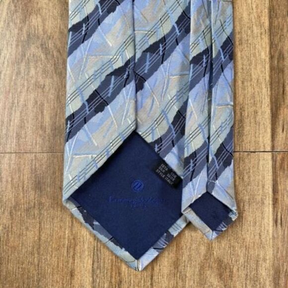 Ermenegildo Zegna Men’s 100% Silk Necktie Made In Italy Multicolor Tie 61” x 4” - Picture 5 of 6